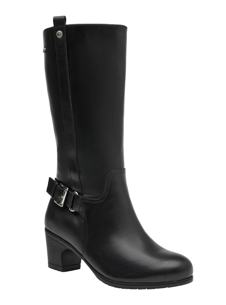 Bota Punta Redonda L052 Cuero Mujer-1