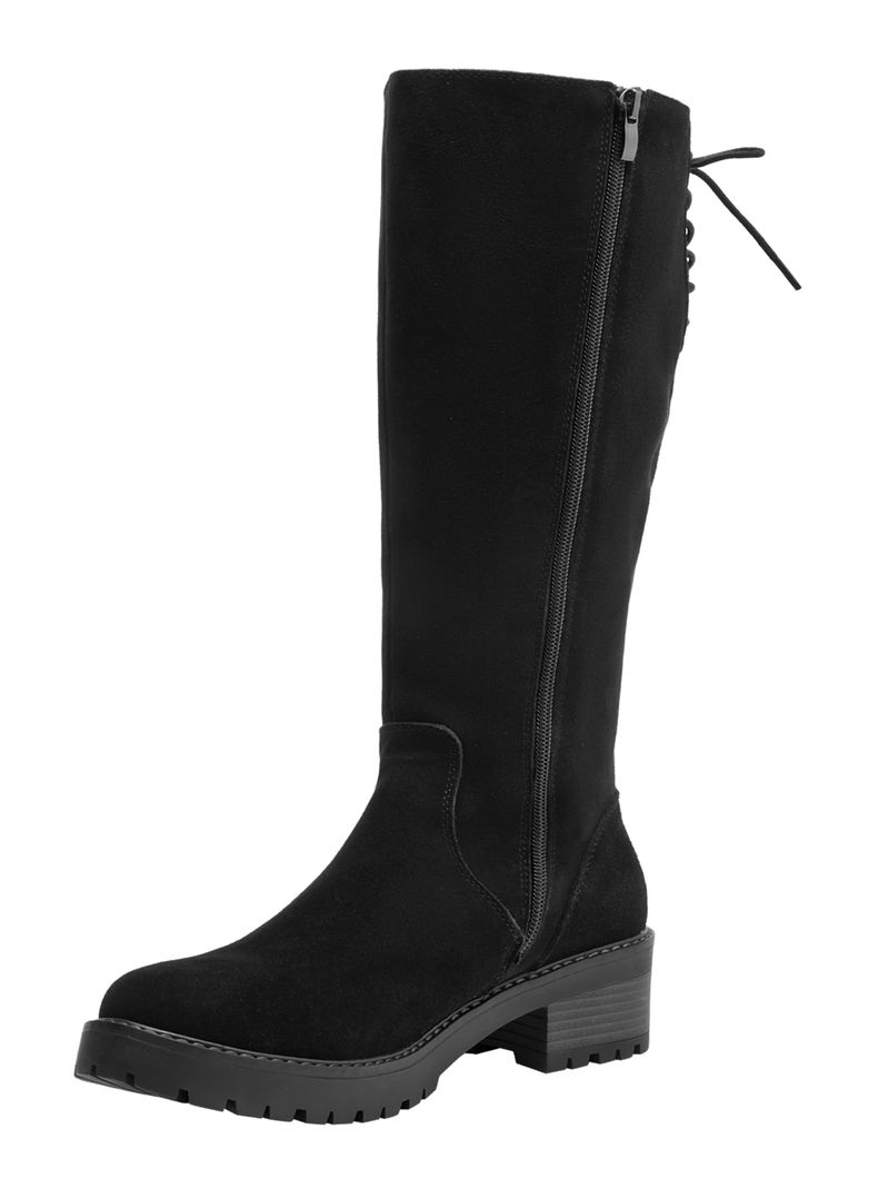 Bota con Taco Cuadrado Ch130 Cuero Mujer-3
