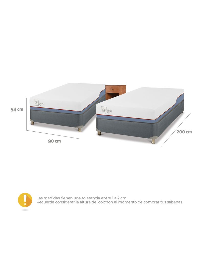 Dúplex Cama Americana Excellence Plus 1 Plaza + Velador-1