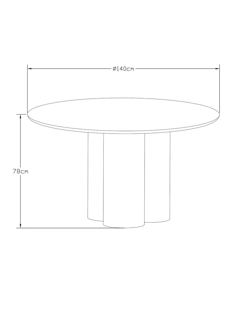 Mesa Comedor Organic Redonda 140 cm-1