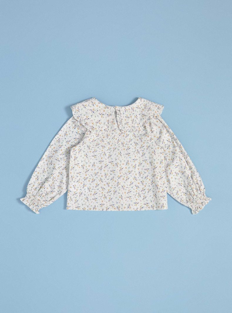 Blusa Cuello Bobo, Estampado Floral-1