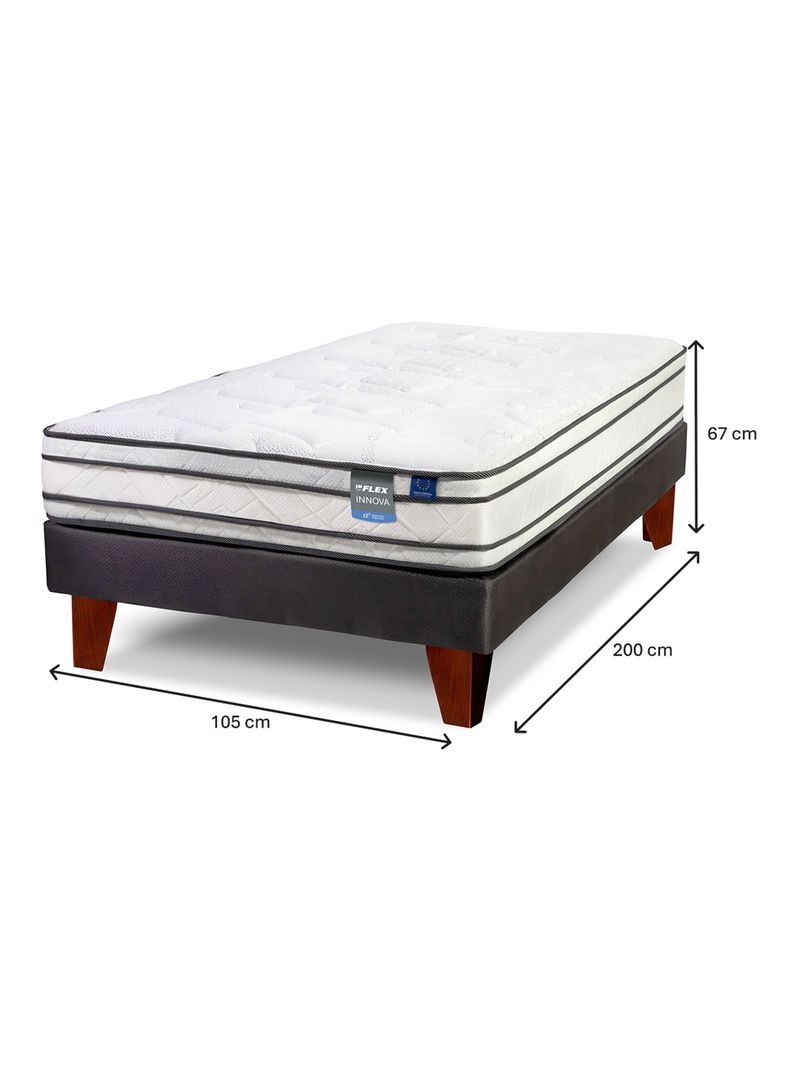 Cama Europea Innova 1.5 Plazas Chocolate-1