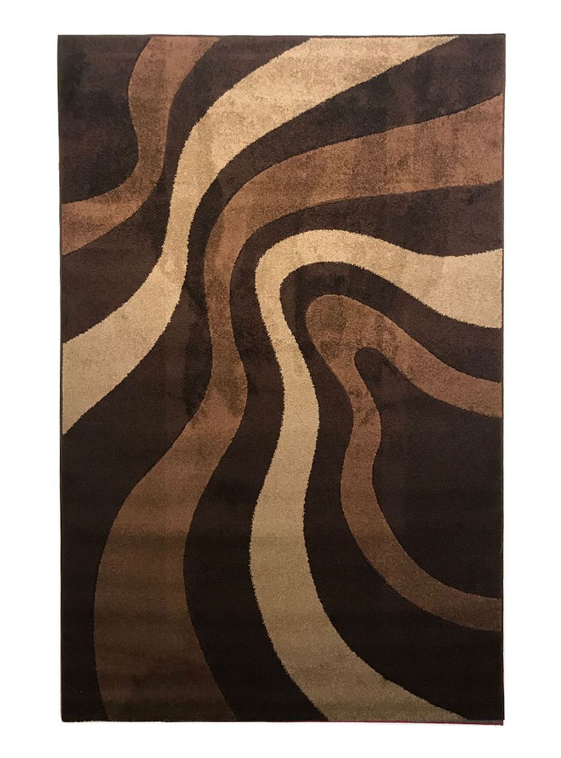 Alfombra 133 x 180 cm Carved Café Ondas-0