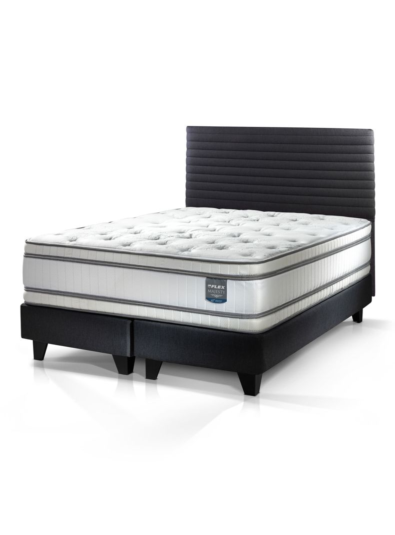 Cama Europea Majesty Base Dividida 2 Plazas + Respaldo Modern