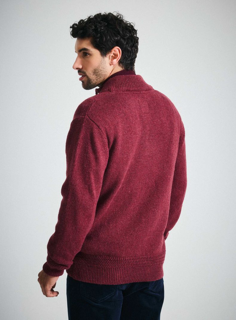 Sweater Half Button Grueso Lana-1