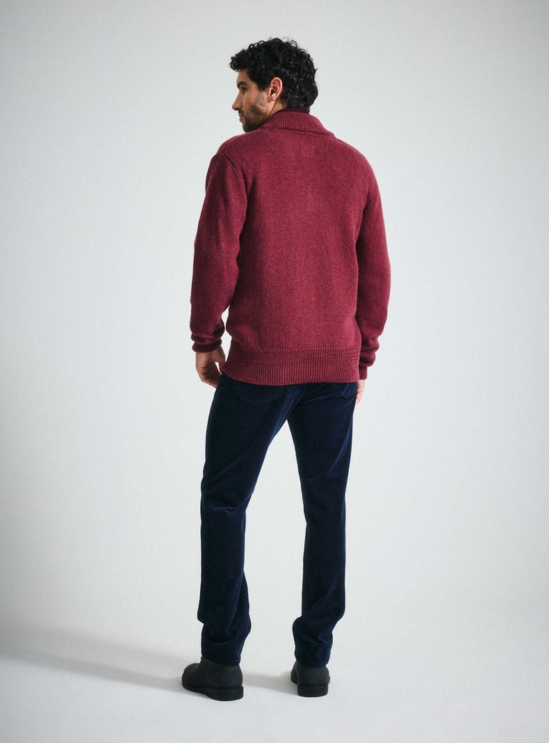 Sweater Half Button Grueso Lana-5