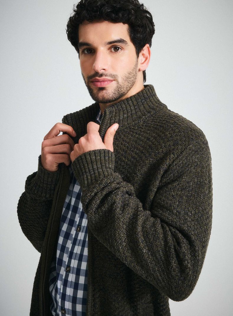 Sweater Texturado Full Zipper-2