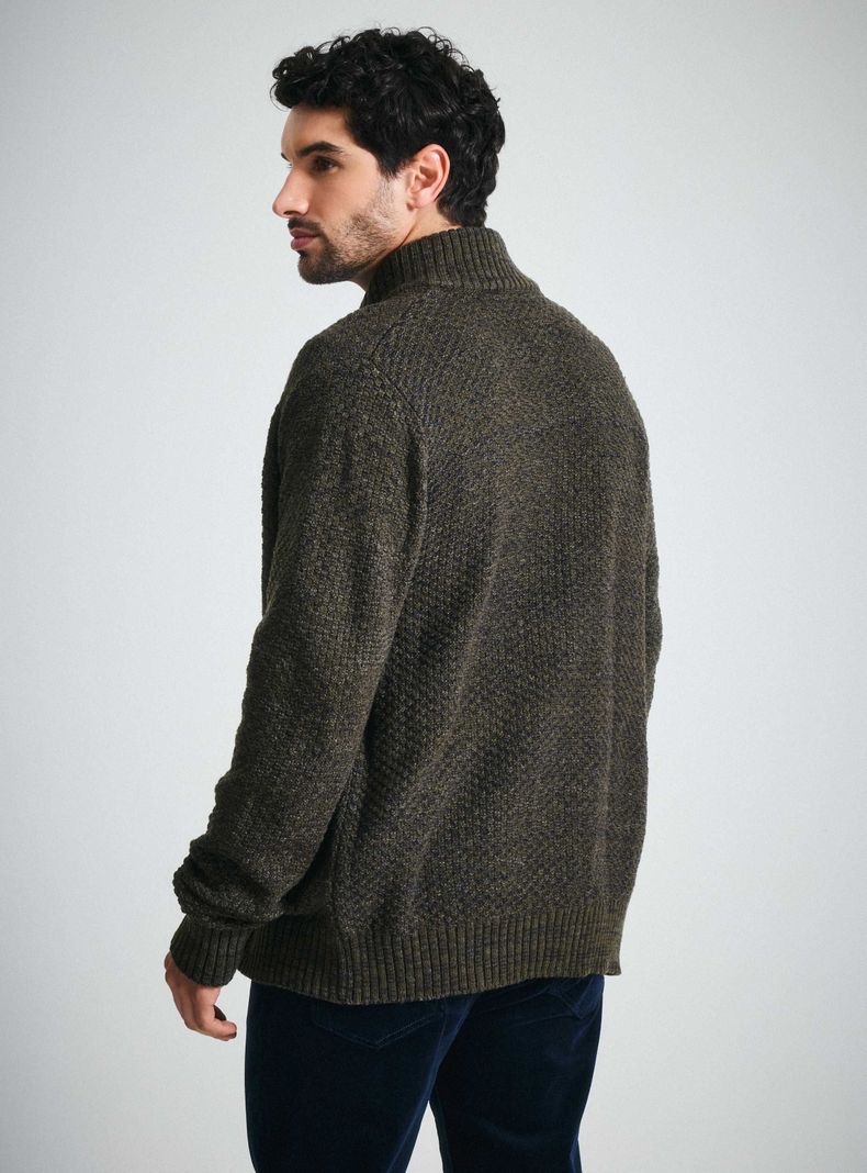 Sweater Texturado Full Zipper-1