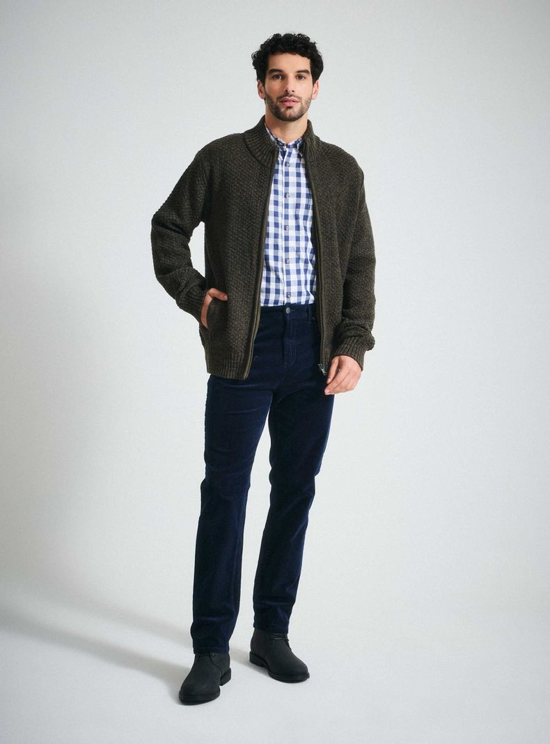 Sweater Texturado Full Zipper-4