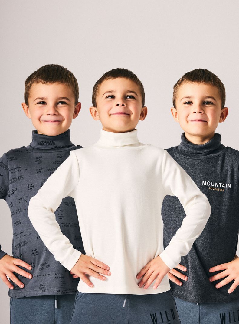 Polera Tripack Liso Estampado-3
