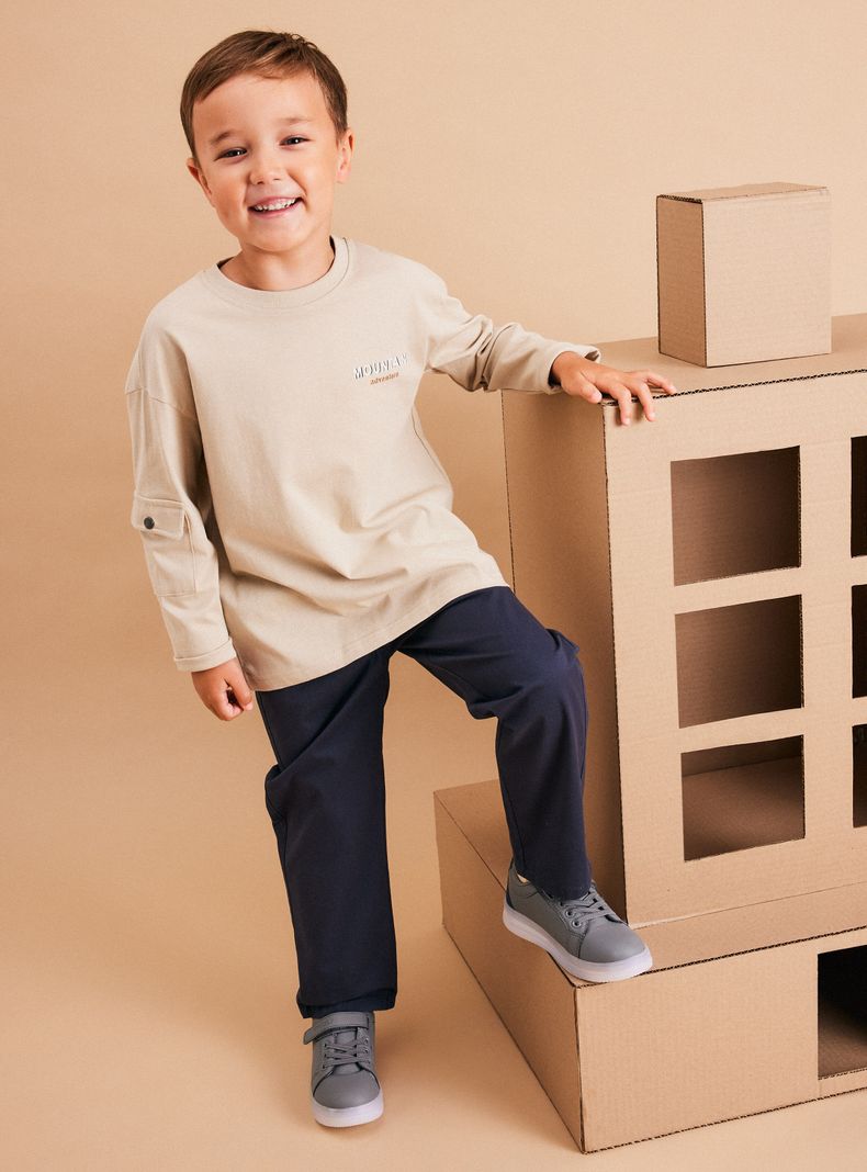 Pantalón Chino Color Cargo Fit-4