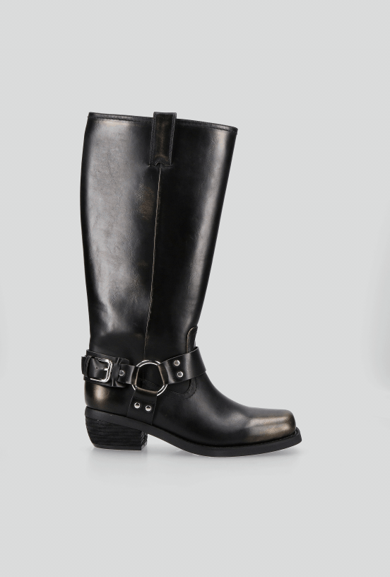 Bota Alta Efecto Cuero Brushed Lollapalooza Mujer-3