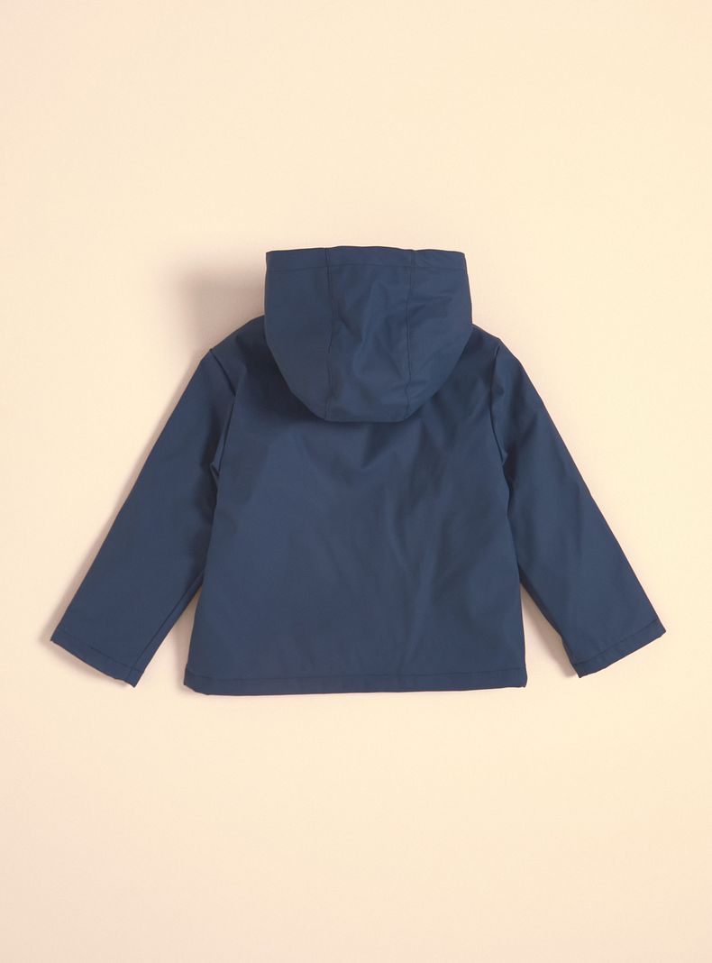 Parka Impermeable Estampada y con Capucha-1