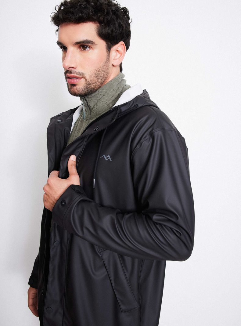 Chaqueta Abrigo Impermeable Largo-2