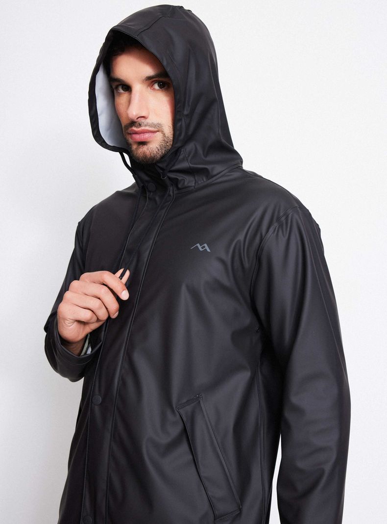 Chaqueta Abrigo Impermeable Largo-3