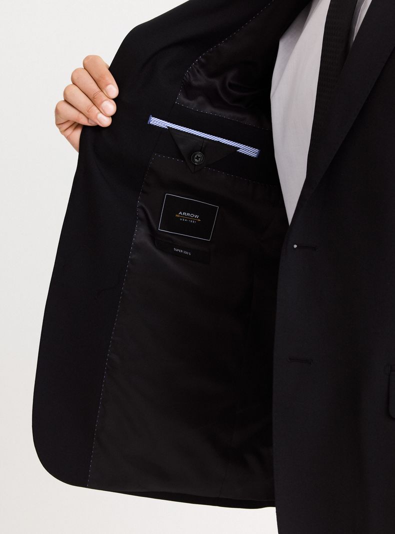 Traje Recto 100% Lana Lisa Regular Fit-2