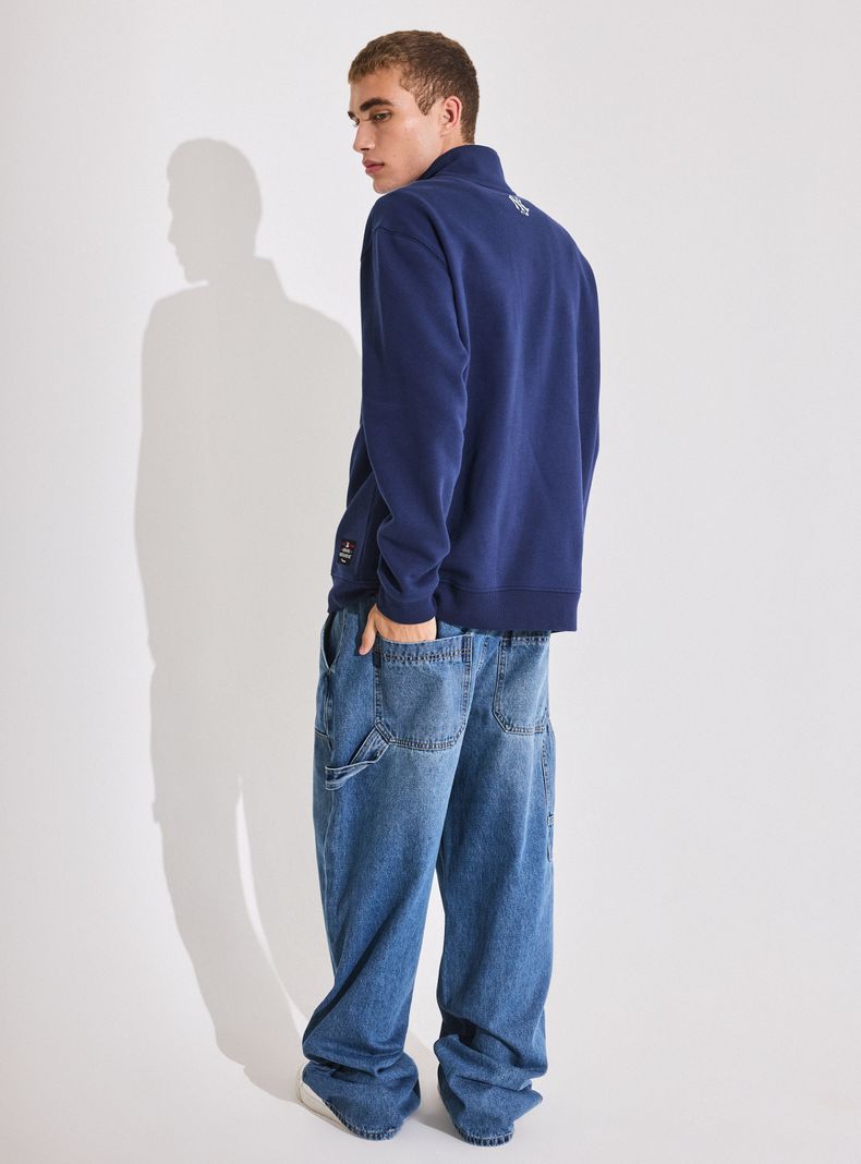Sweater Funnel Neck Half Loose Fit-5