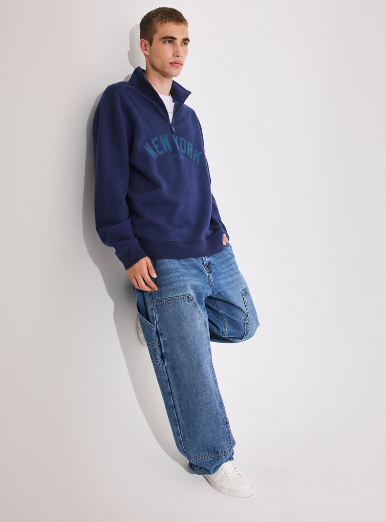 Sweater Funnel Neck Half Loose Fit-4