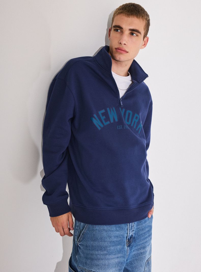 Sweater Funnel Neck Half Loose Fit-0