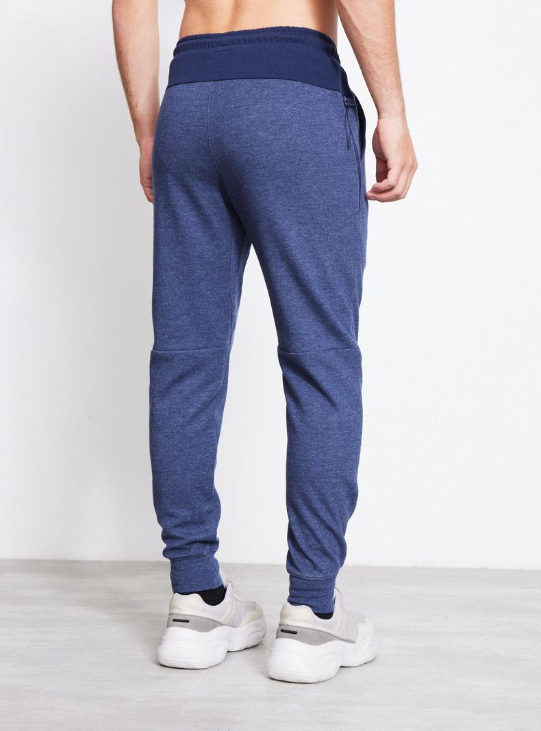 Pantalón Pretina en Contraste Bolsillo con Cierre-1