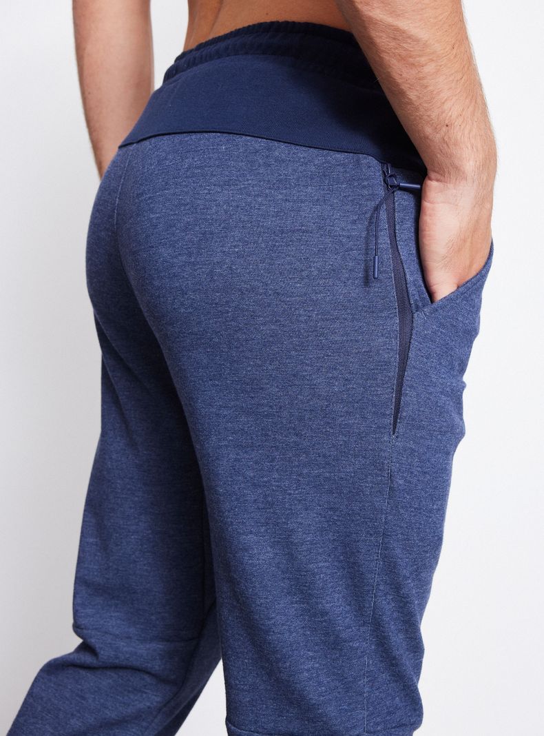 Pantalón Pretina en Contraste Bolsillo con Cierre-3