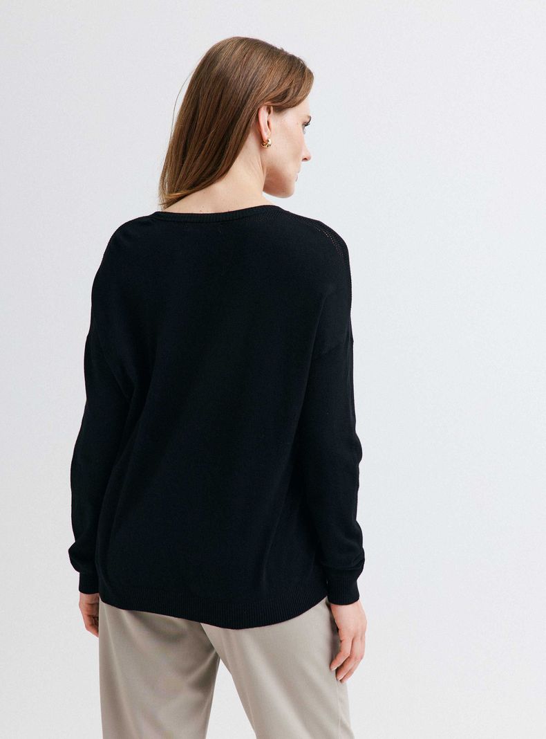 Sweater Logo Pointelle-1