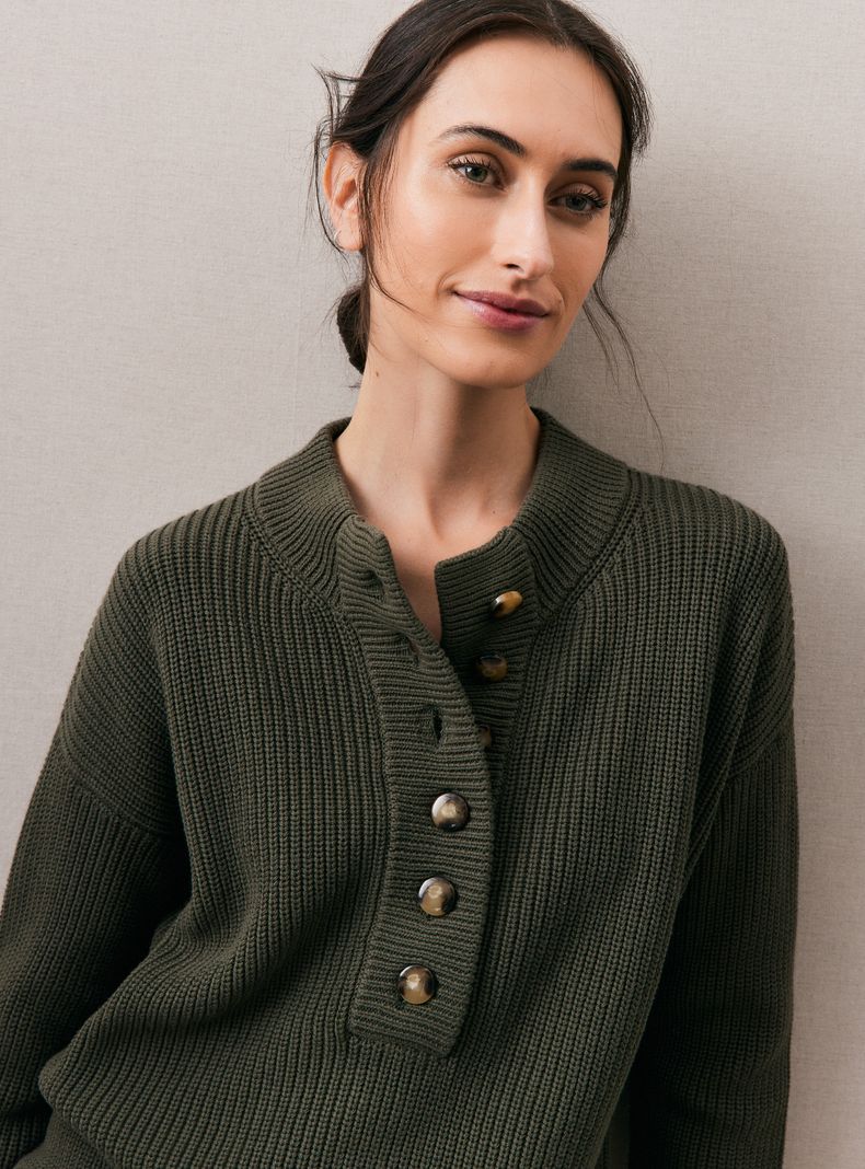Sweater de Algodón con Botones-3