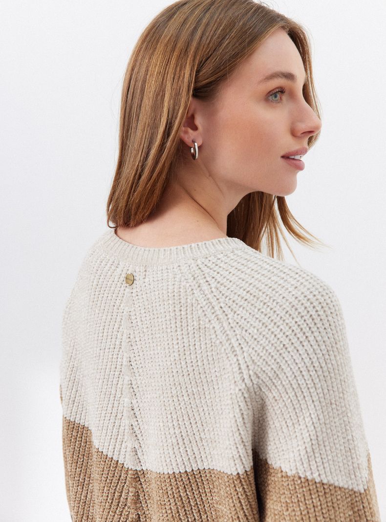 Sweater Color Block Relaxed Fit-3