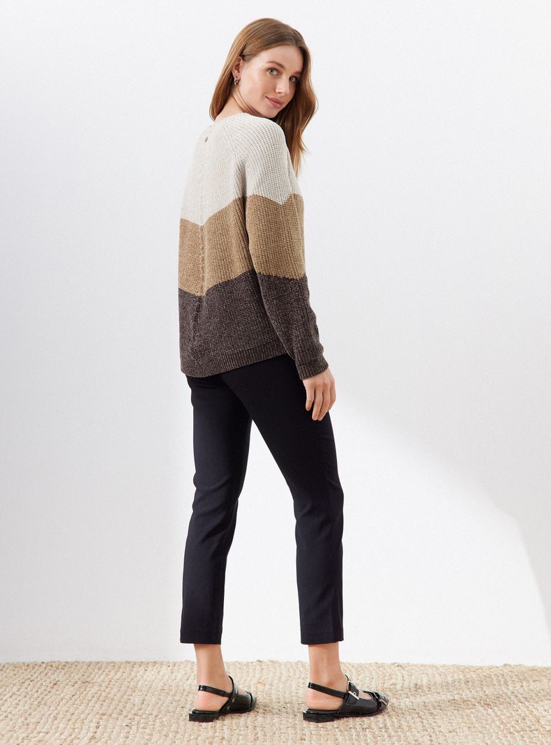 Sweater Color Block Relaxed Fit-5