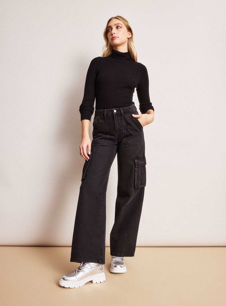 Jeans Bolsillos Cargo Costado-4