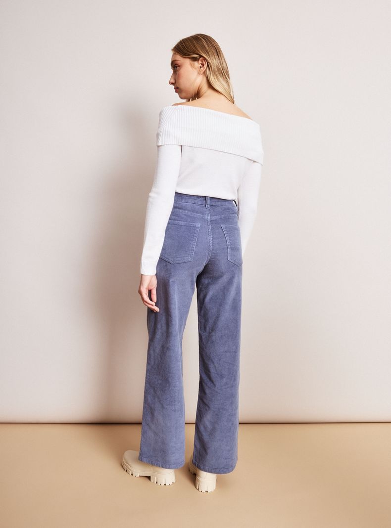 Pantalón Cotelé Wide Leg-5