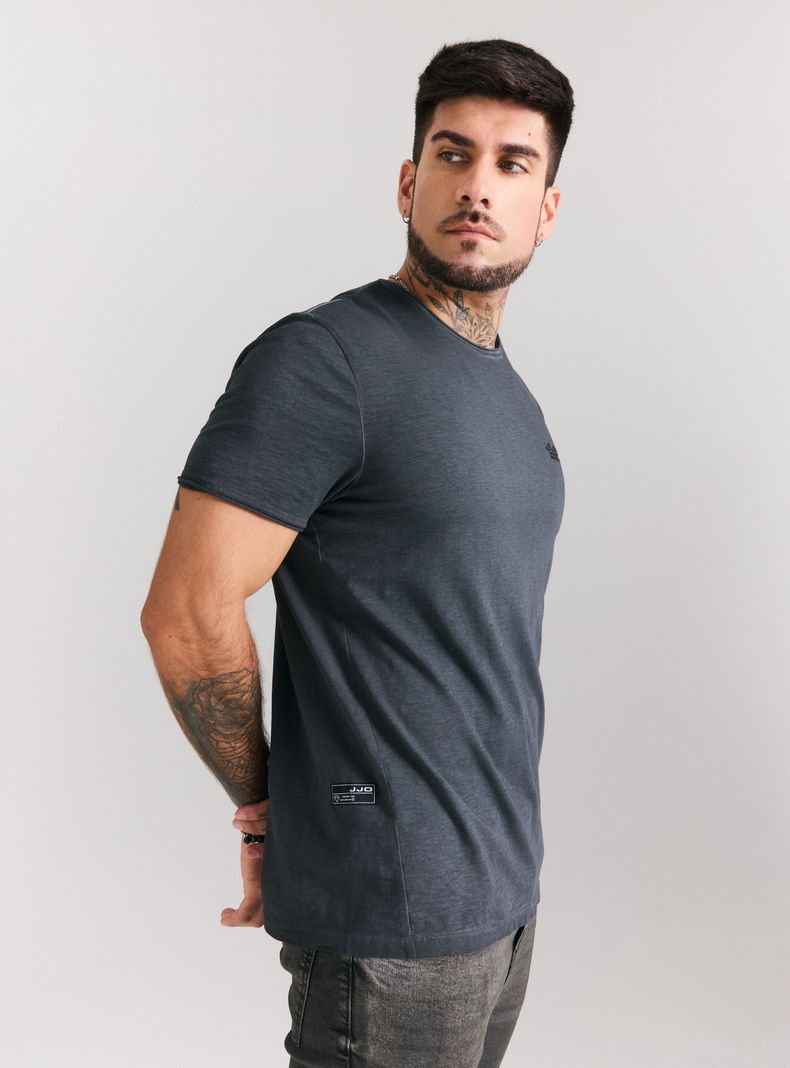 Polera Corte Diagonal con Tajalí Dirty Wash-2