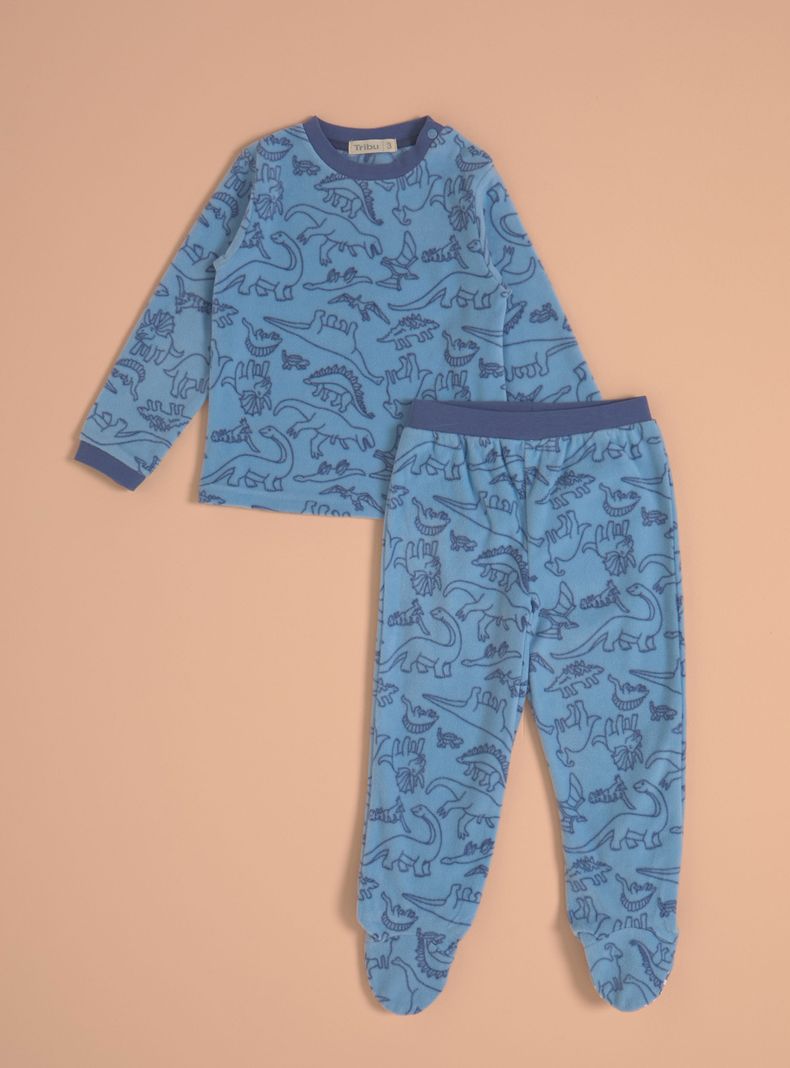 Pijamas Estampado Completo de Micropolar-0