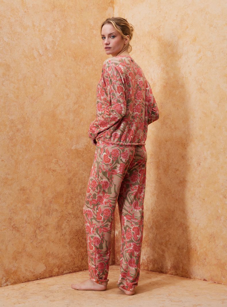 Pijama Tipo Buzo Full Estampado Madre E Hija-5
