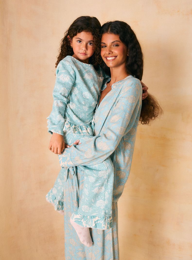 Pijama Full Mix Print Madre e Hija-7