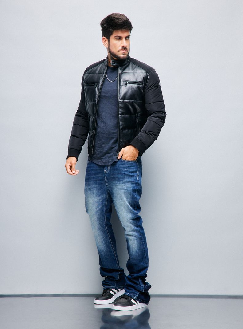 Jeans Lavado Fuerte Cierre para Ensanchar a Flare-4