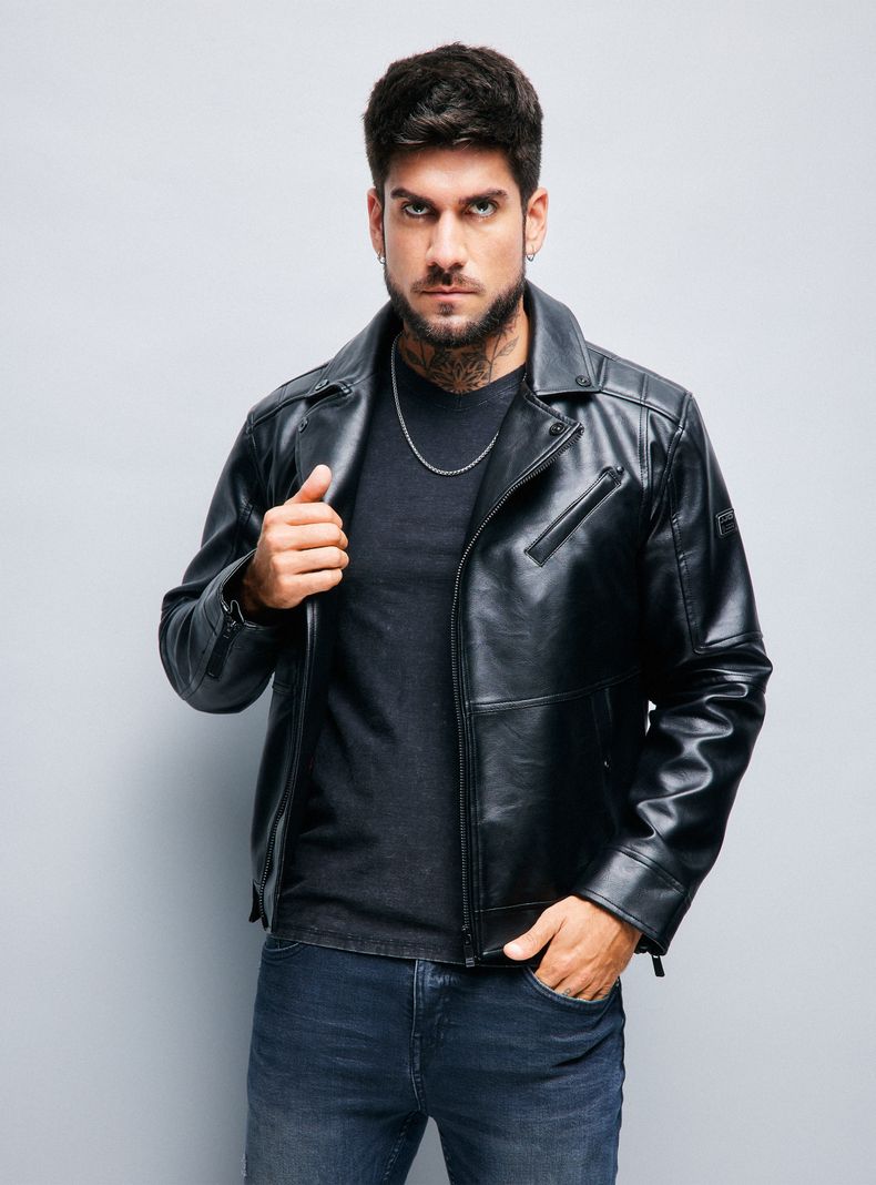 Chaqueta Biker Cierre Cruzado-0