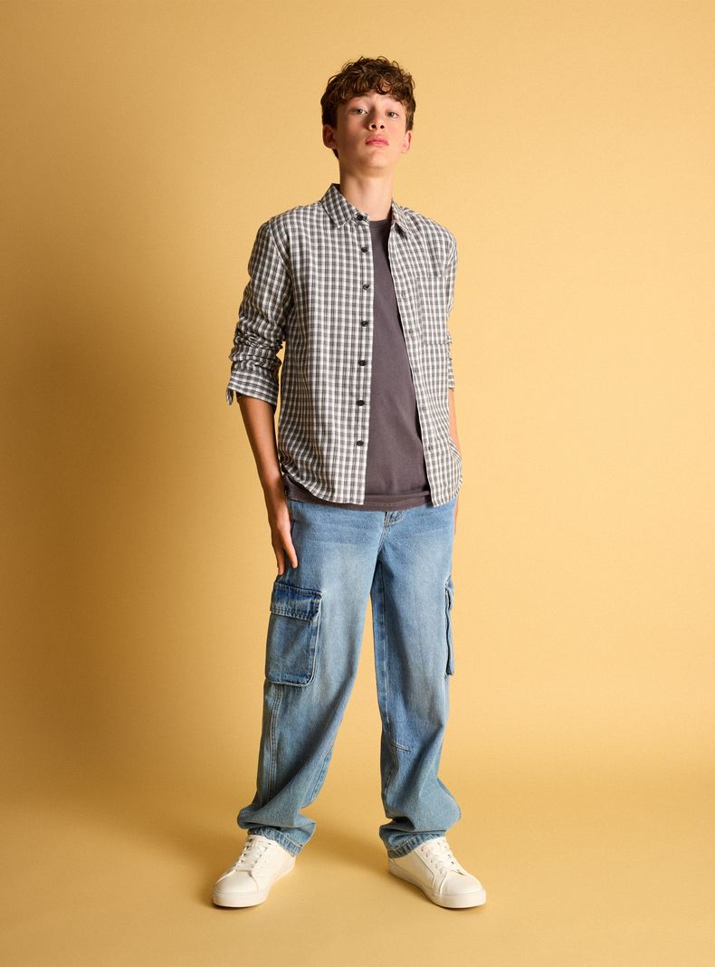Jeans con Bolsillos Cargo-4