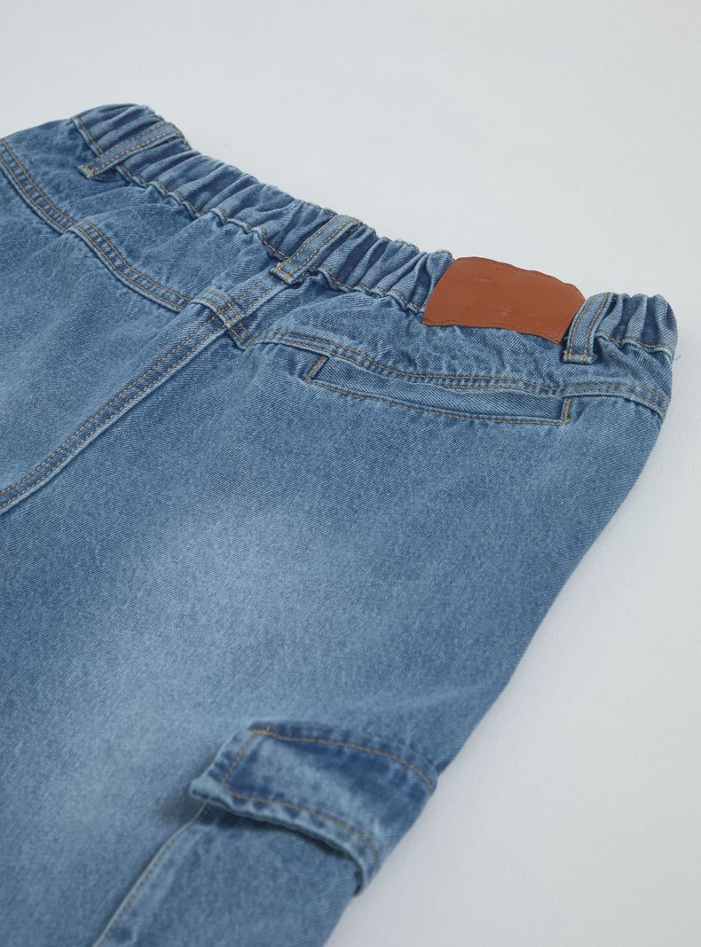 Jeans con Bolsillos Cargo-1