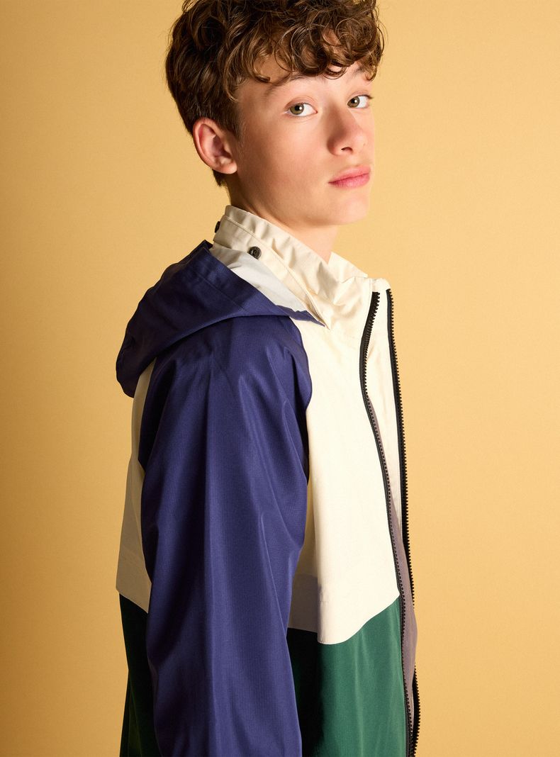 Chaqueta Color Block con Capucha-3
