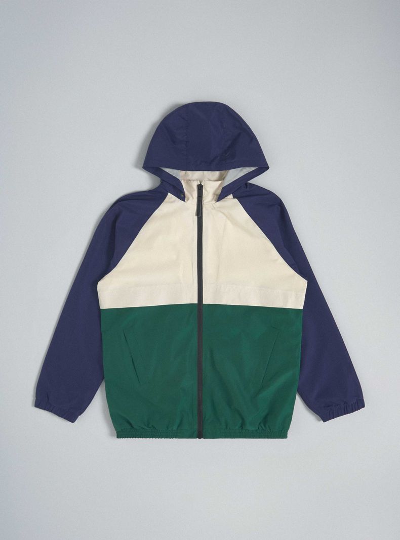 Chaqueta Color Block con Capucha-0
