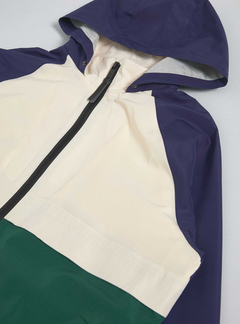 Chaqueta Color Block con Capucha-2