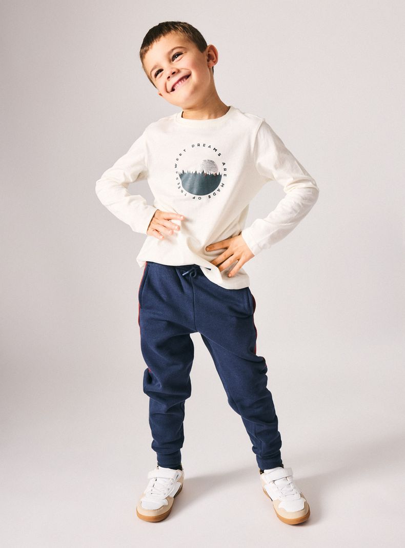 Pantalón Fleece Corte Lateral-4