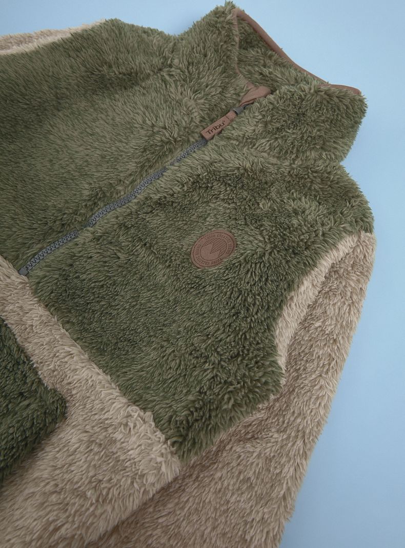 Polar Coral Fleece Color Block-2