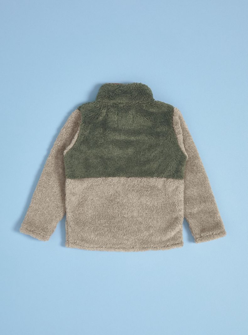Polar Coral Fleece Color Block-1