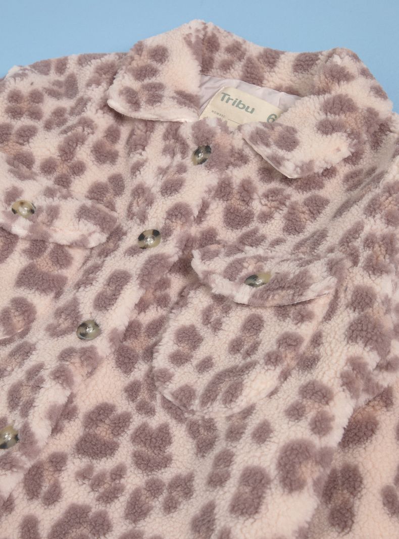 Chaqueta Sherpa Estampada Botones-4
