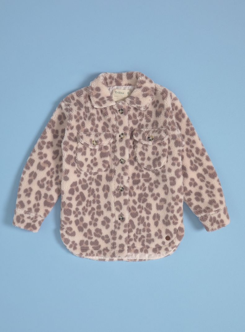 Chaqueta Sherpa Estampada Botones-2