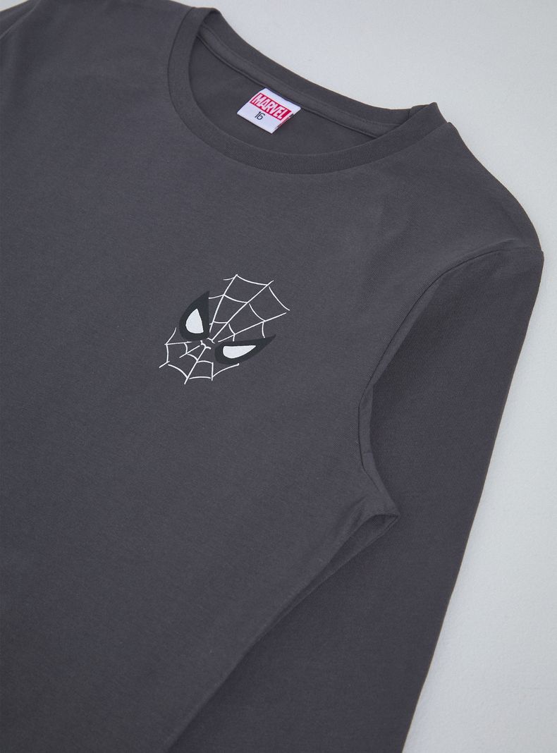 Polera Marvel con Prints en Manga, Espalda y Delantero-2
