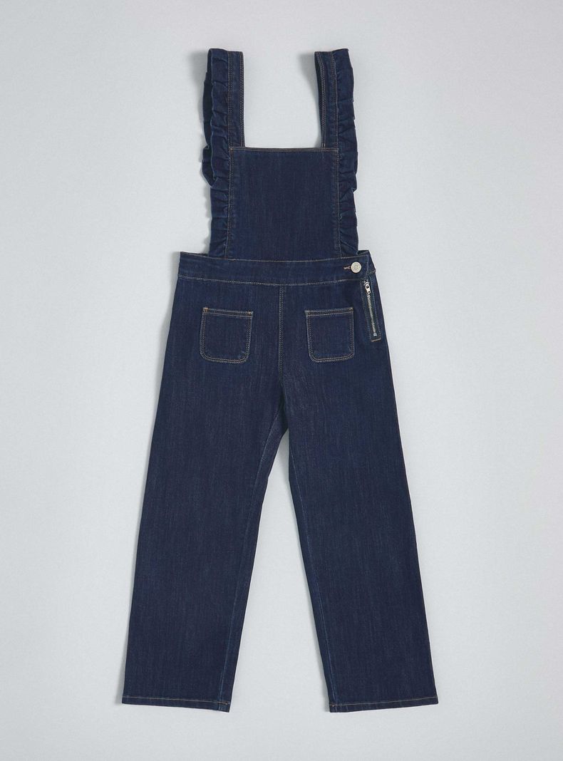 Jardinera Denim Wide Leg con Vuelitos-2