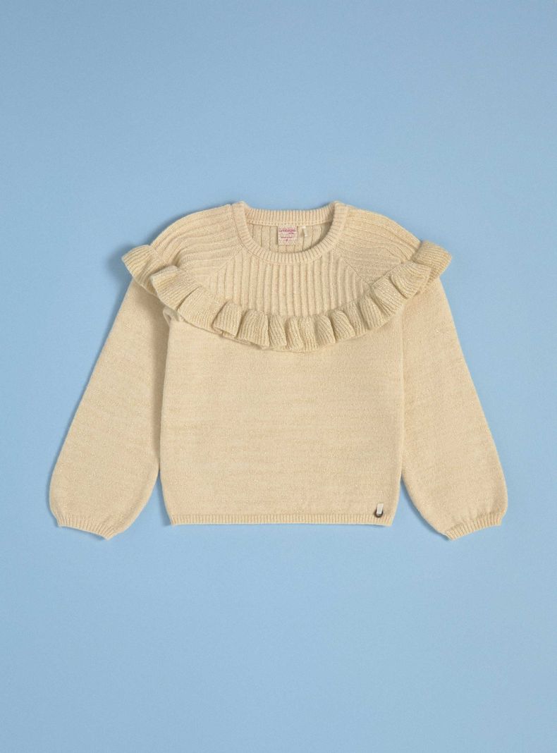 Sweater Chaleco Cerrado con Vuelito y Lurex-2